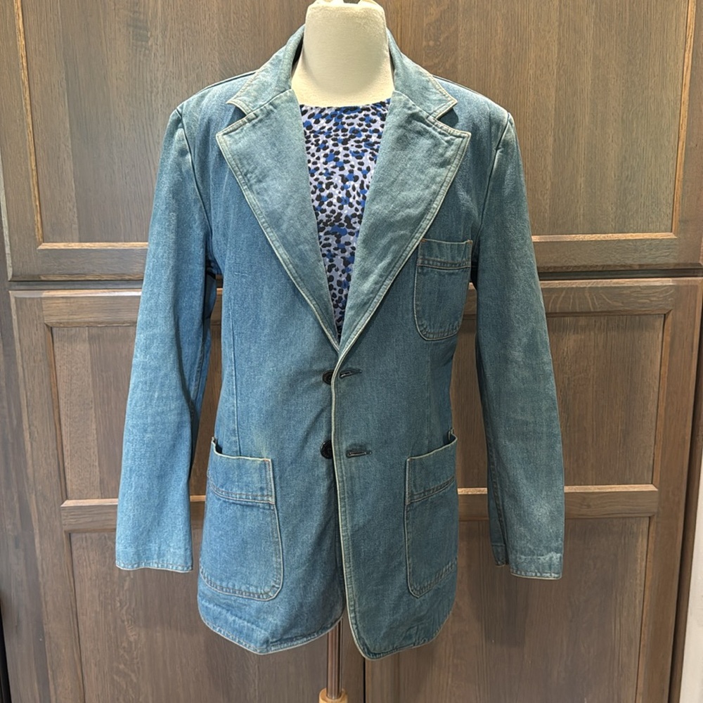 Vintage Brittania Denim Blazer Jean Jacket